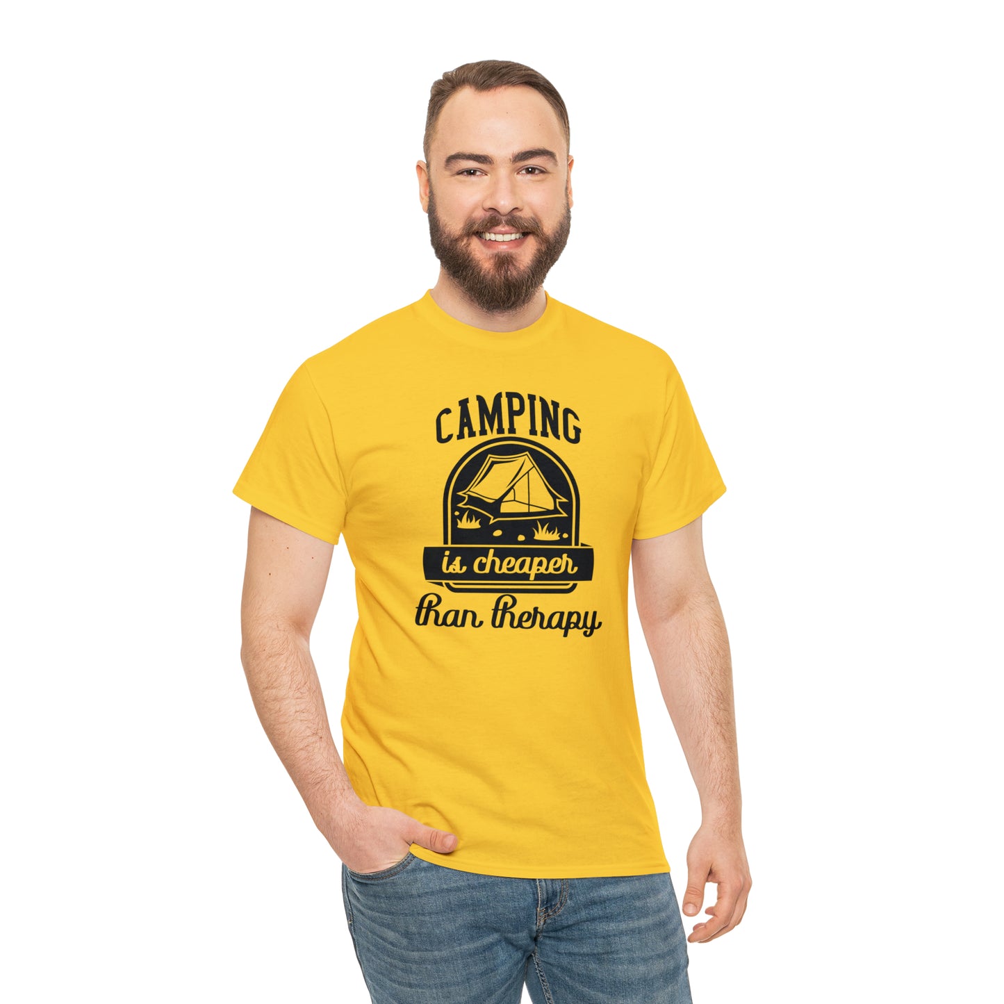 Camping is Cheaper Than Therapy Tee