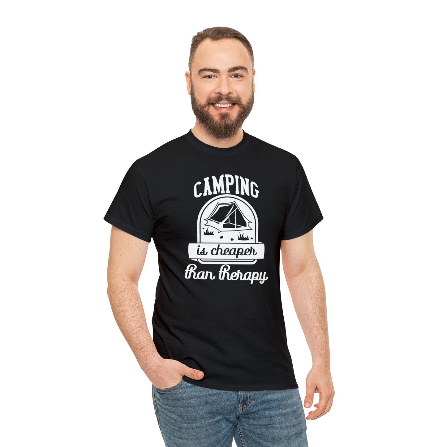 Camping is Cheaper Than Therapy Tee