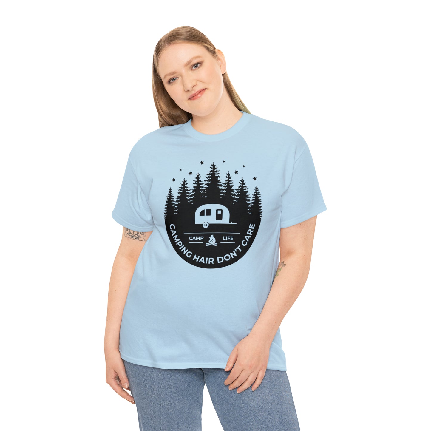 Camping Hair Don't Care Tee