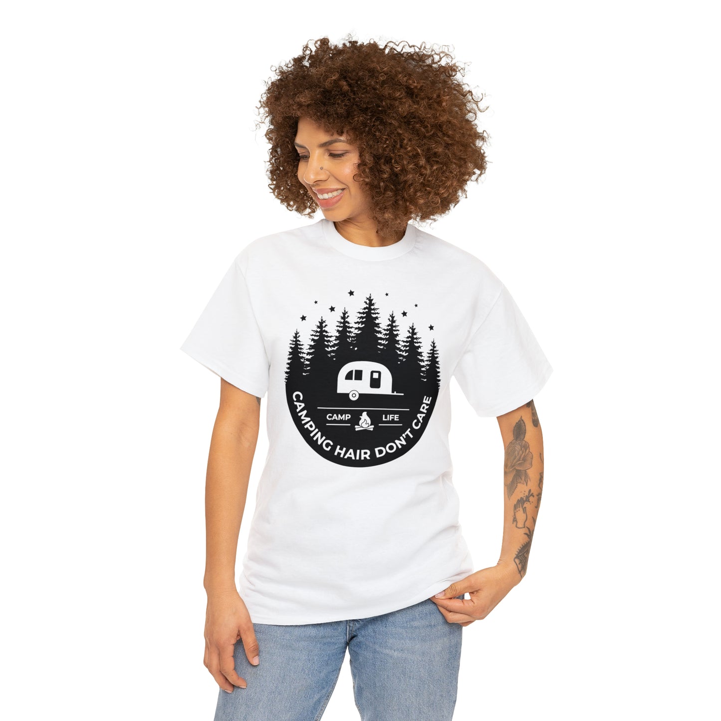 Camping Hair Don't Care Tee