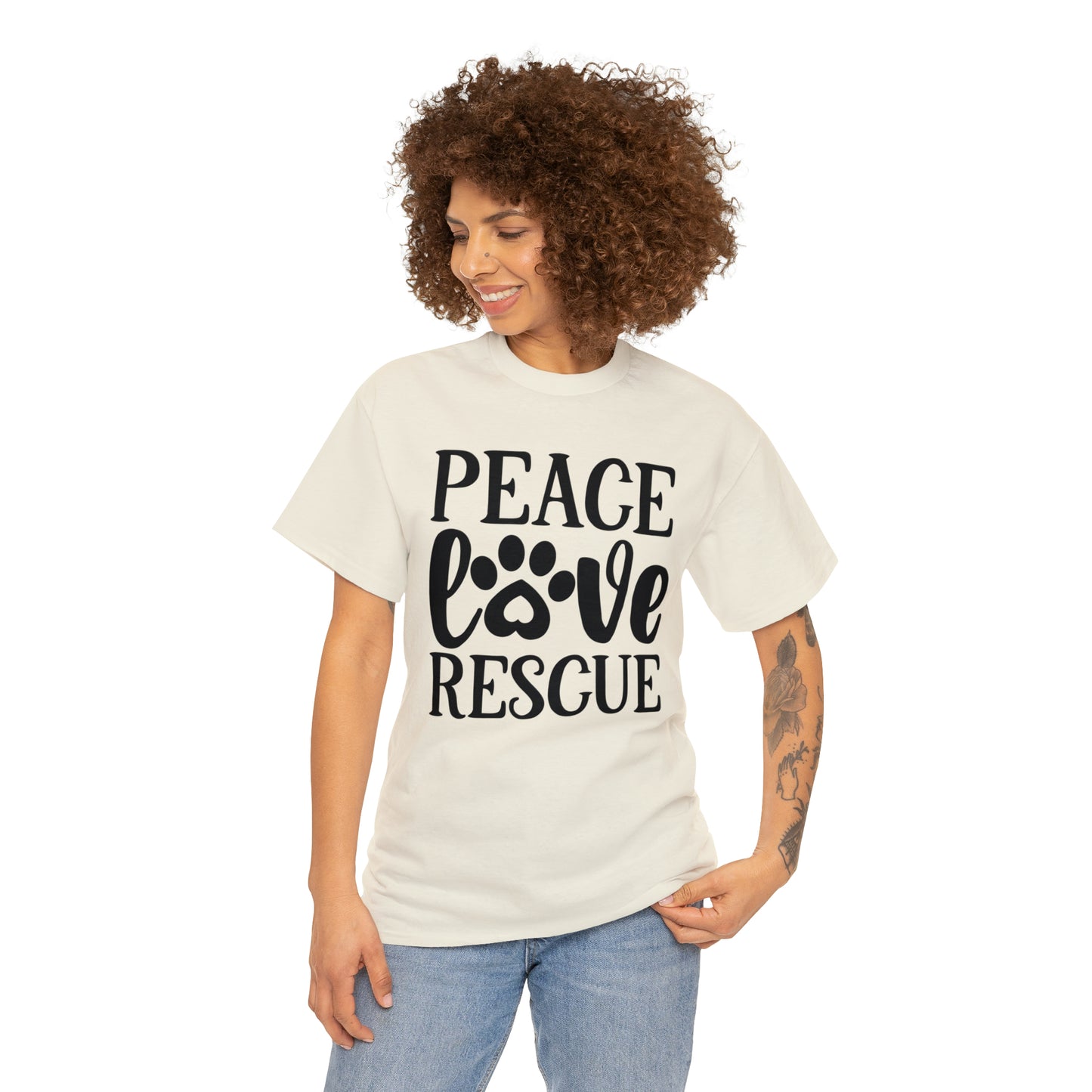 Peace Love Rescue Unisex Tee