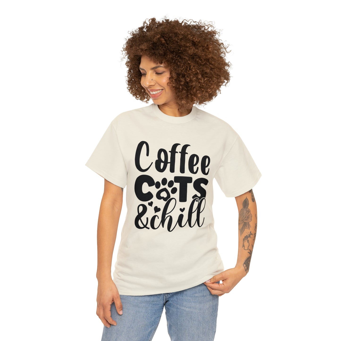 Coffee Cats and Chill Unisex Tee