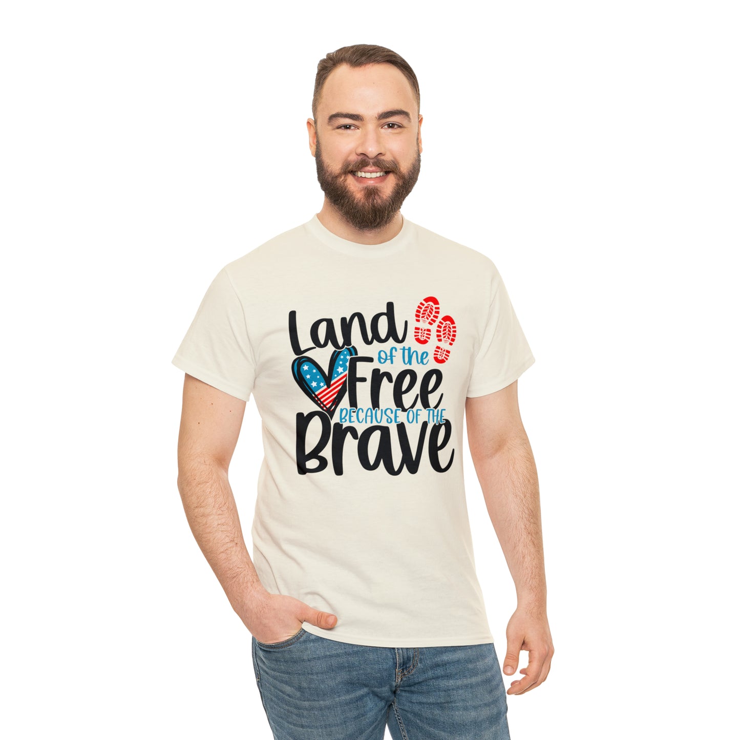 Land of the Free Because of the Brave Unisex Tee