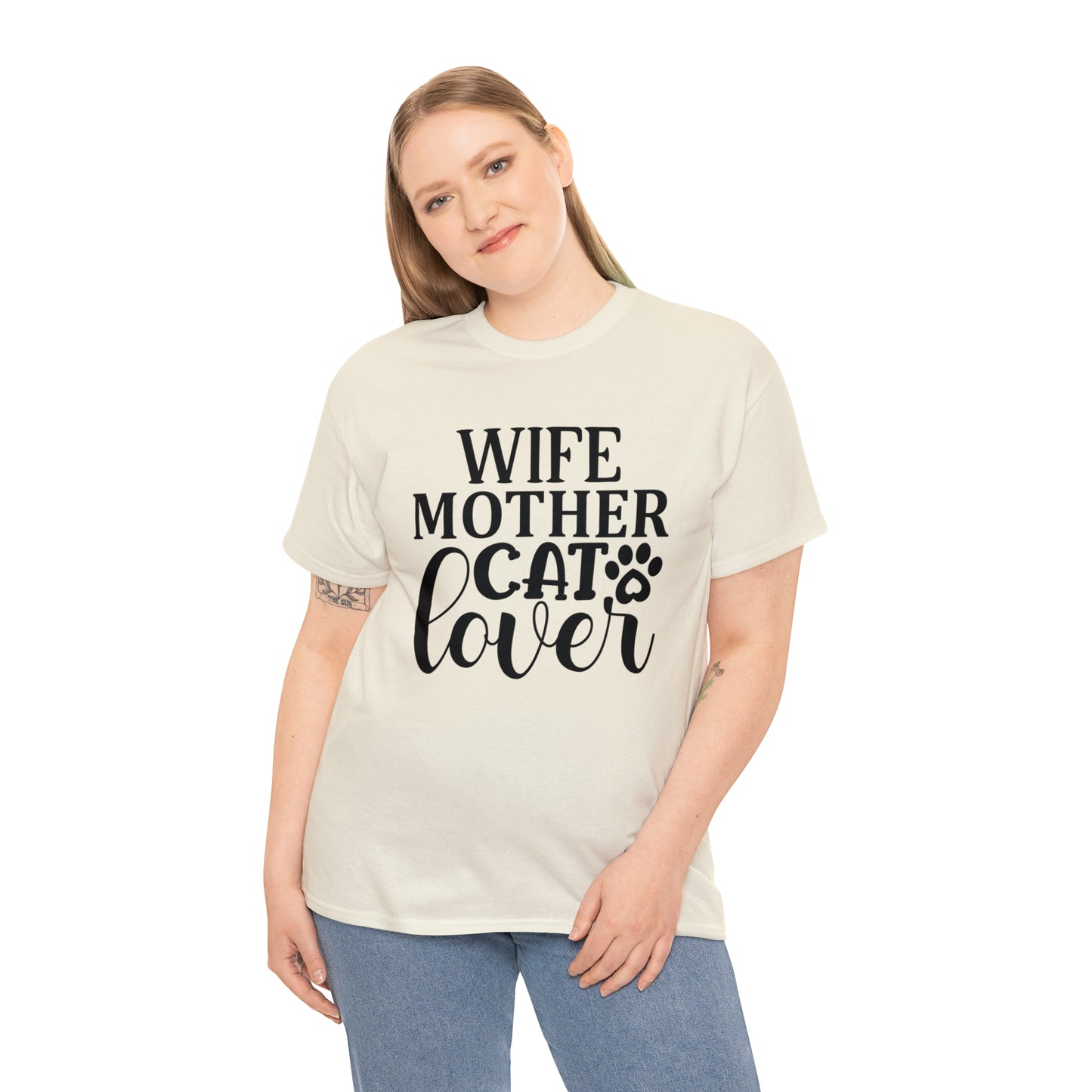 Wife Mother Cat Lover Tee