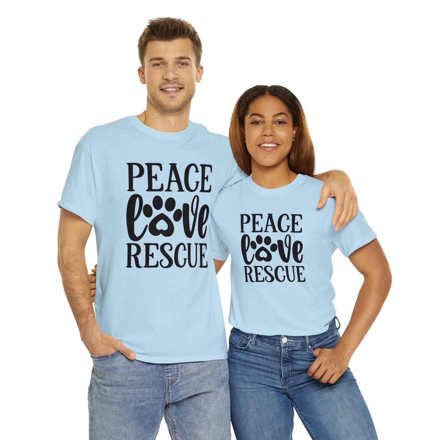 Peace Love Rescue Unisex Tee
