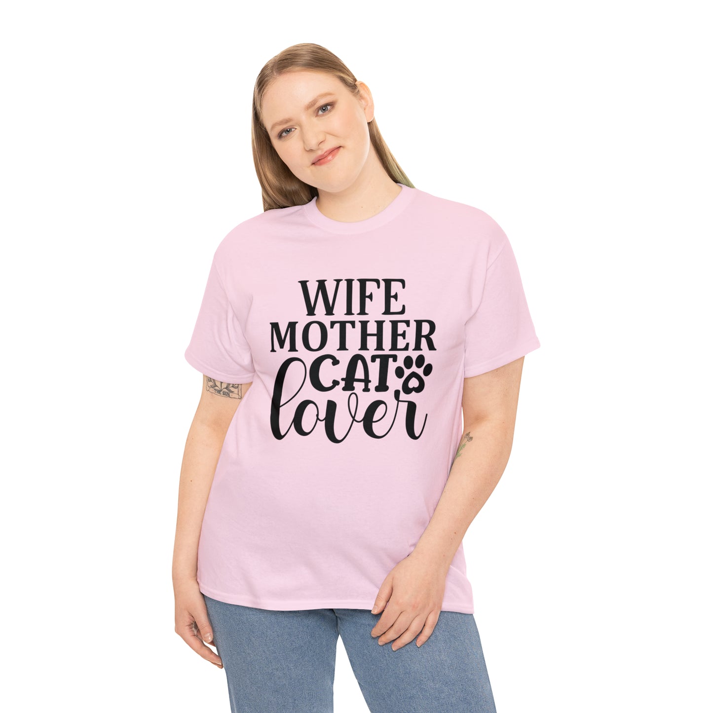 Wife Mother Cat Lover Tee