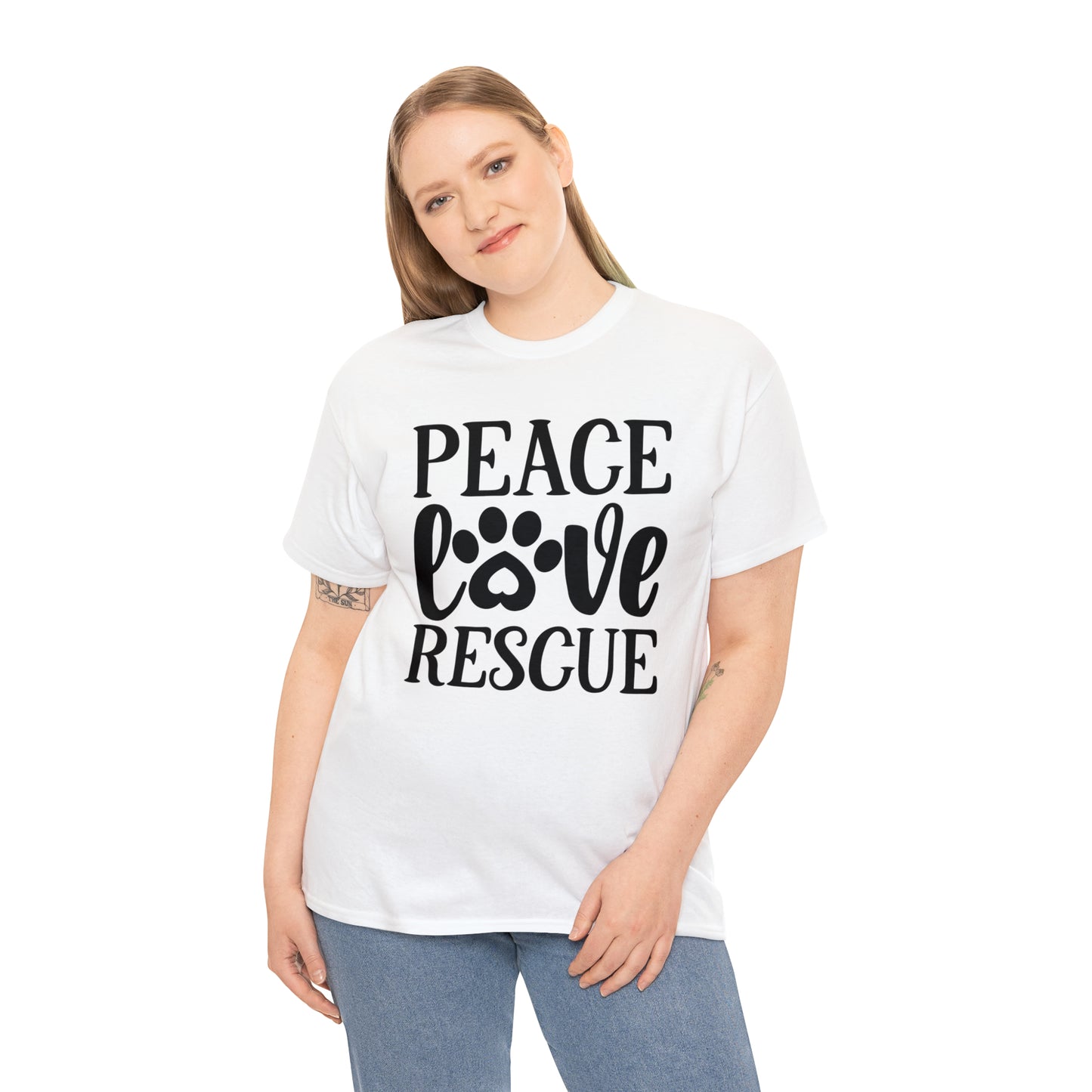 Peace Love Rescue Unisex Tee