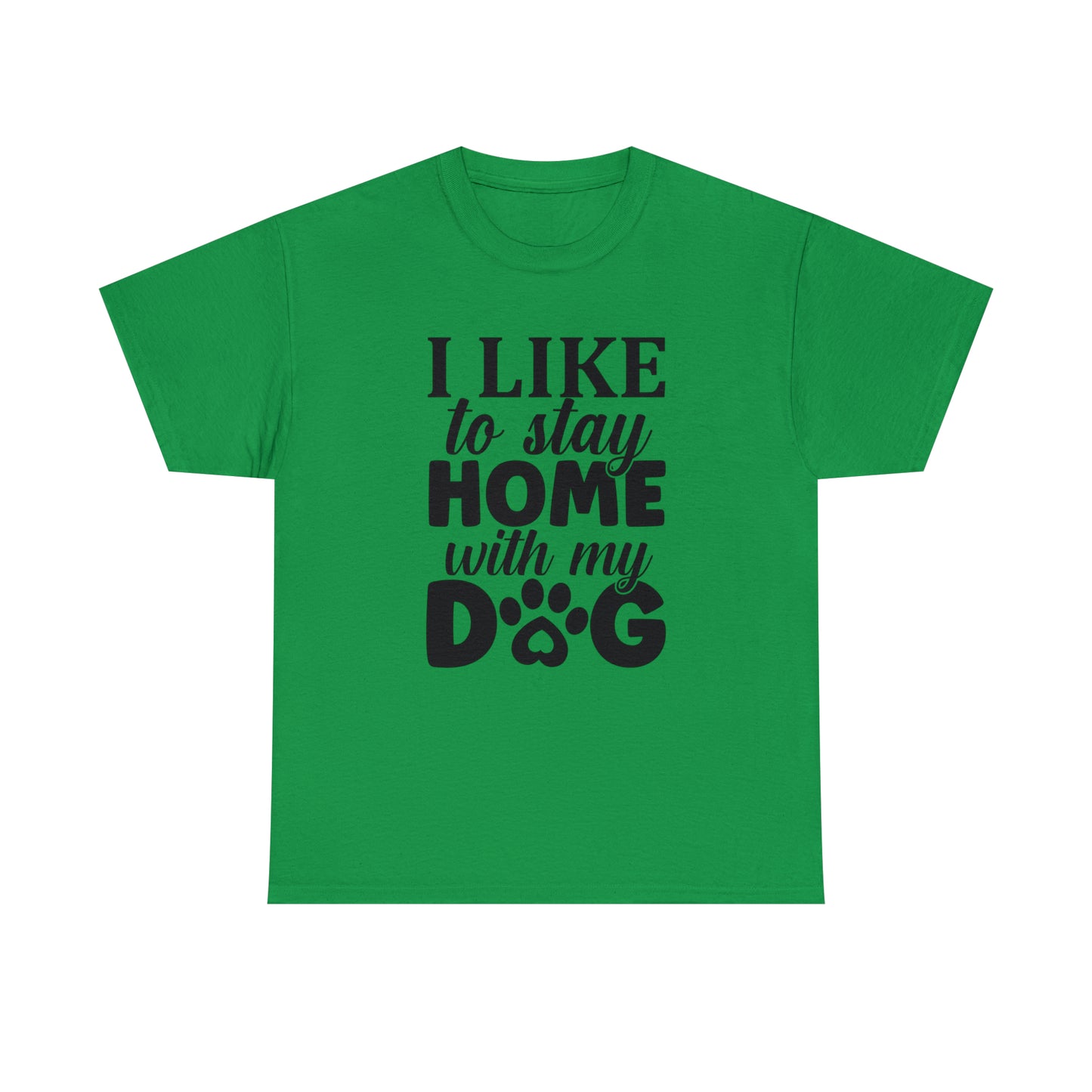I Like to Stay Home with My Dog Unisex Tee