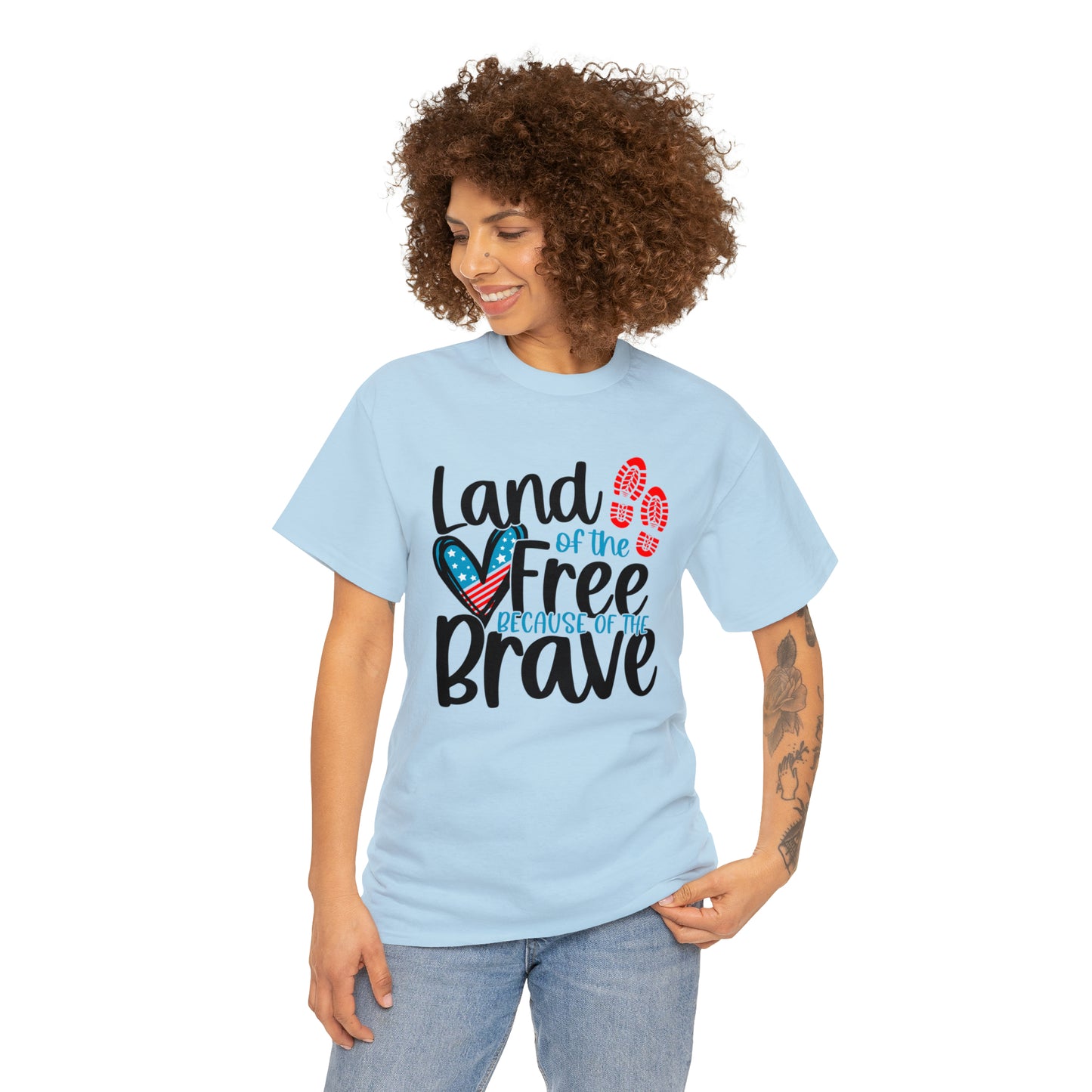 Land of the Free Because of the Brave Unisex Tee