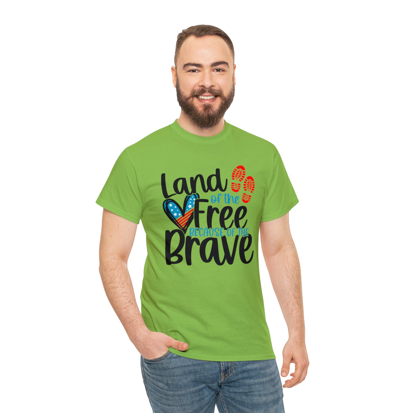 Land of the Free Because of the Brave Unisex Tee