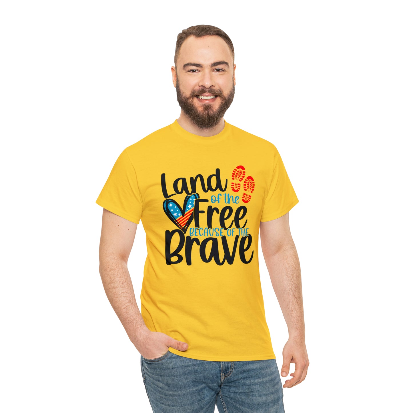 Land of the Free Because of the Brave Unisex Tee