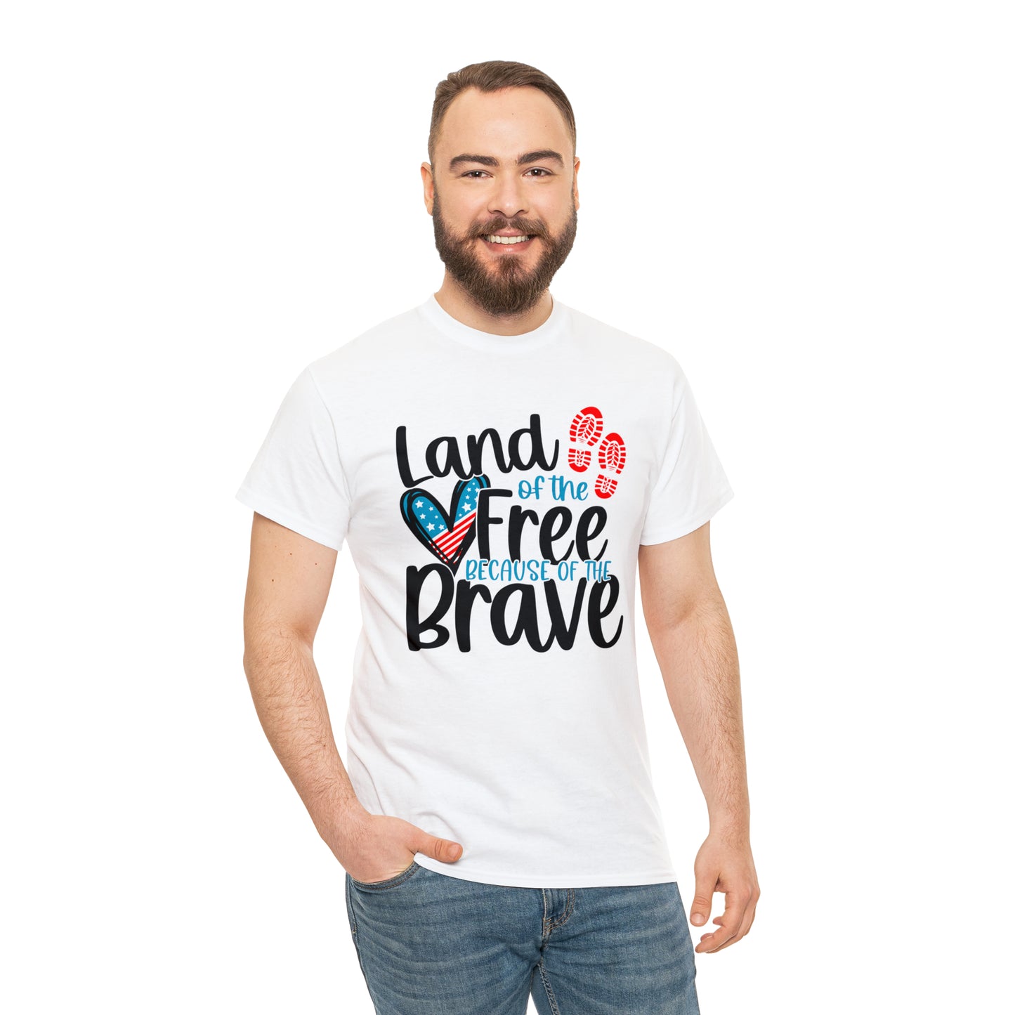 Land of the Free Because of the Brave Unisex Tee
