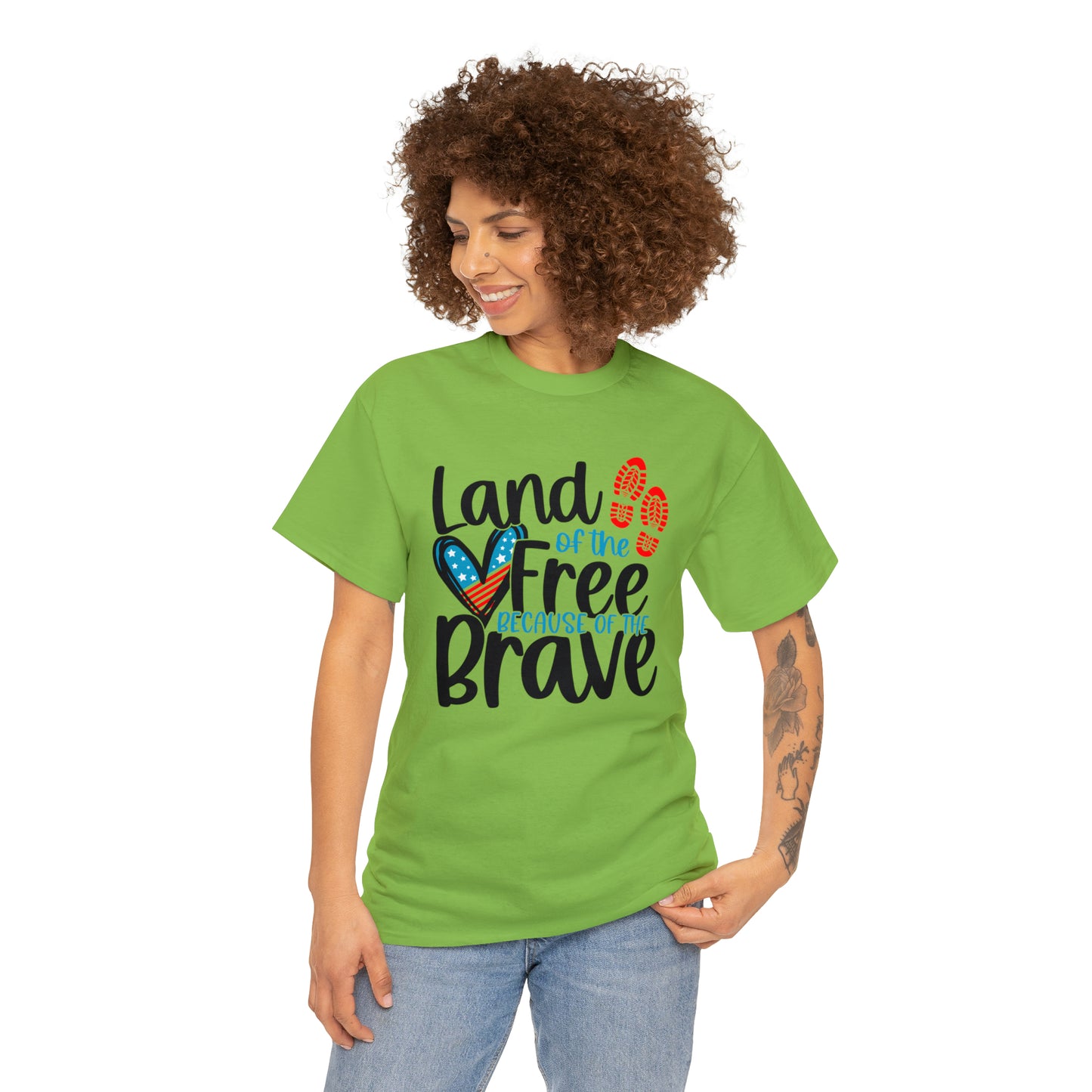 Land of the Free Because of the Brave Unisex Tee