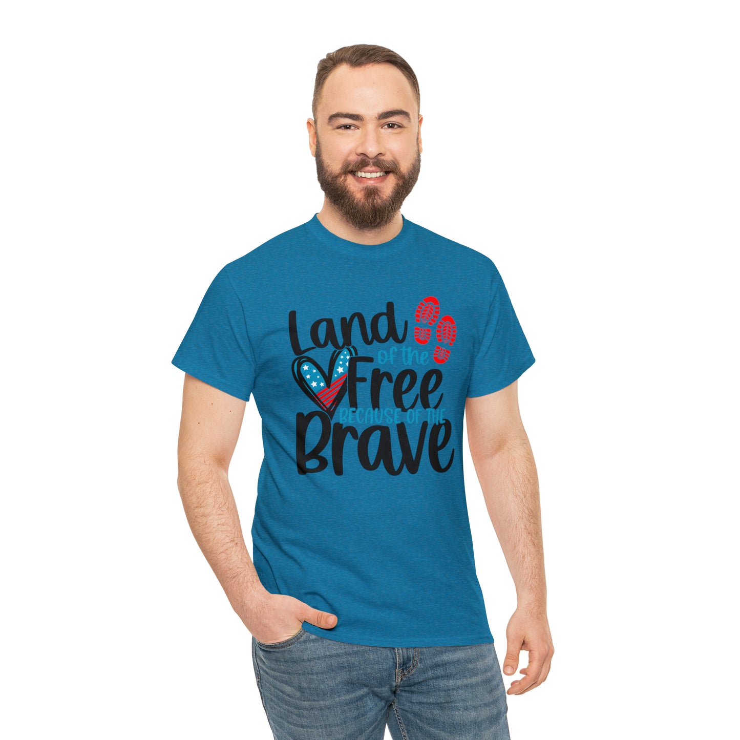 Land of the Free Because of the Brave Unisex Tee