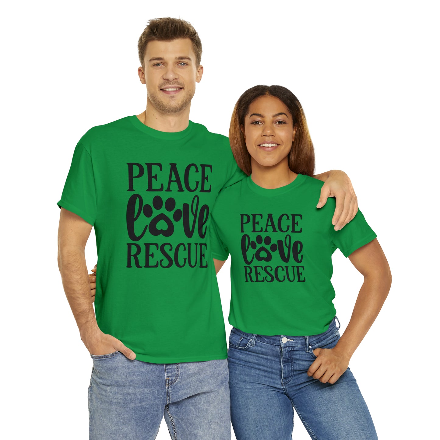 Peace Love Rescue Unisex Tee