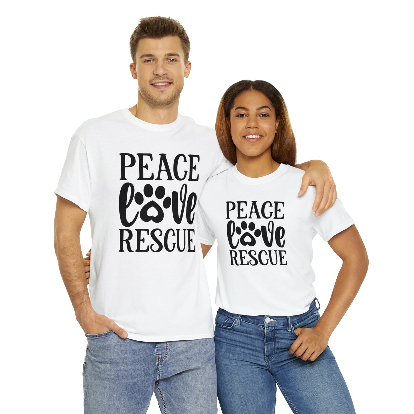 Peace Love Rescue Unisex Tee