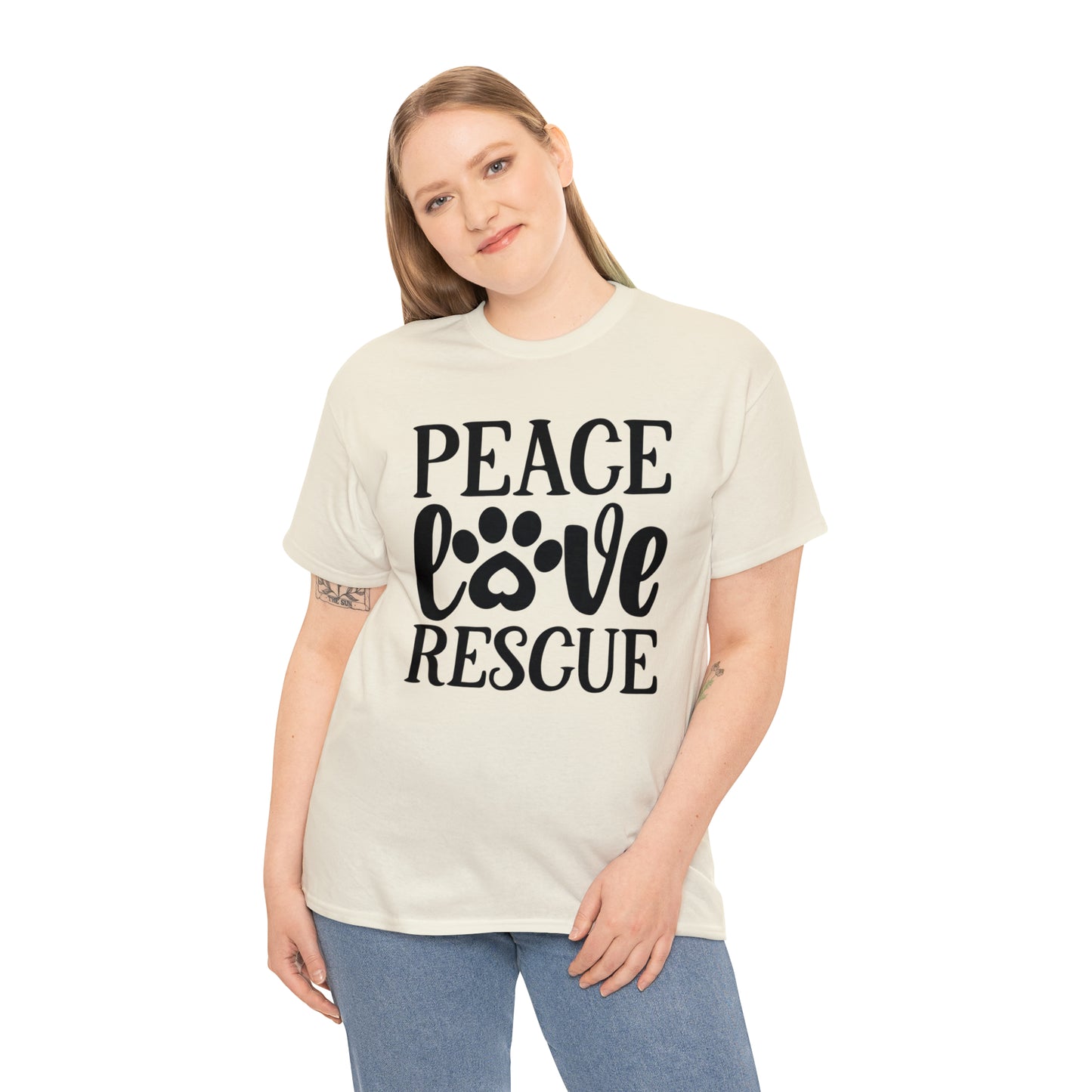 Peace Love Rescue Unisex Tee