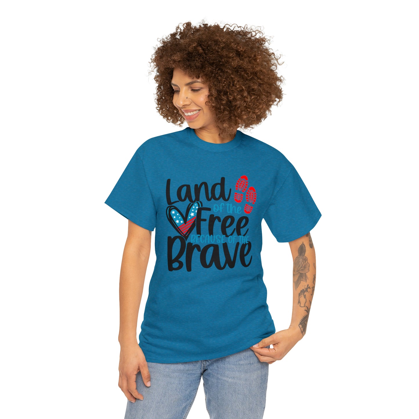 Land of the Free Because of the Brave Unisex Tee