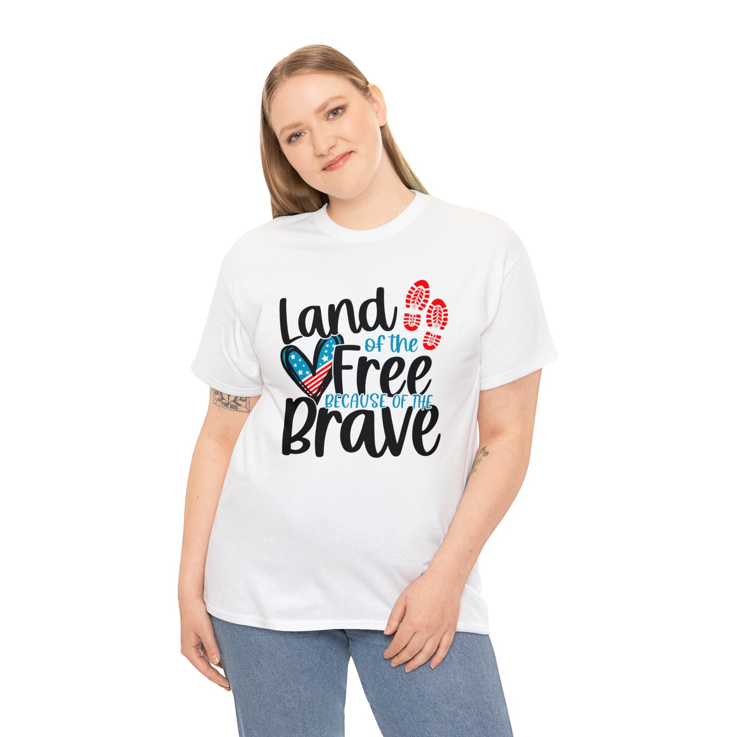 Land of the Free Because of the Brave Unisex Tee