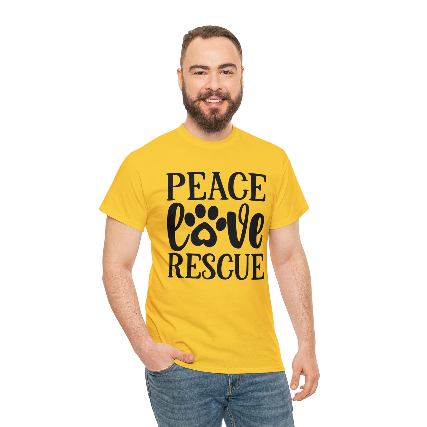 Peace Love Rescue Unisex Tee