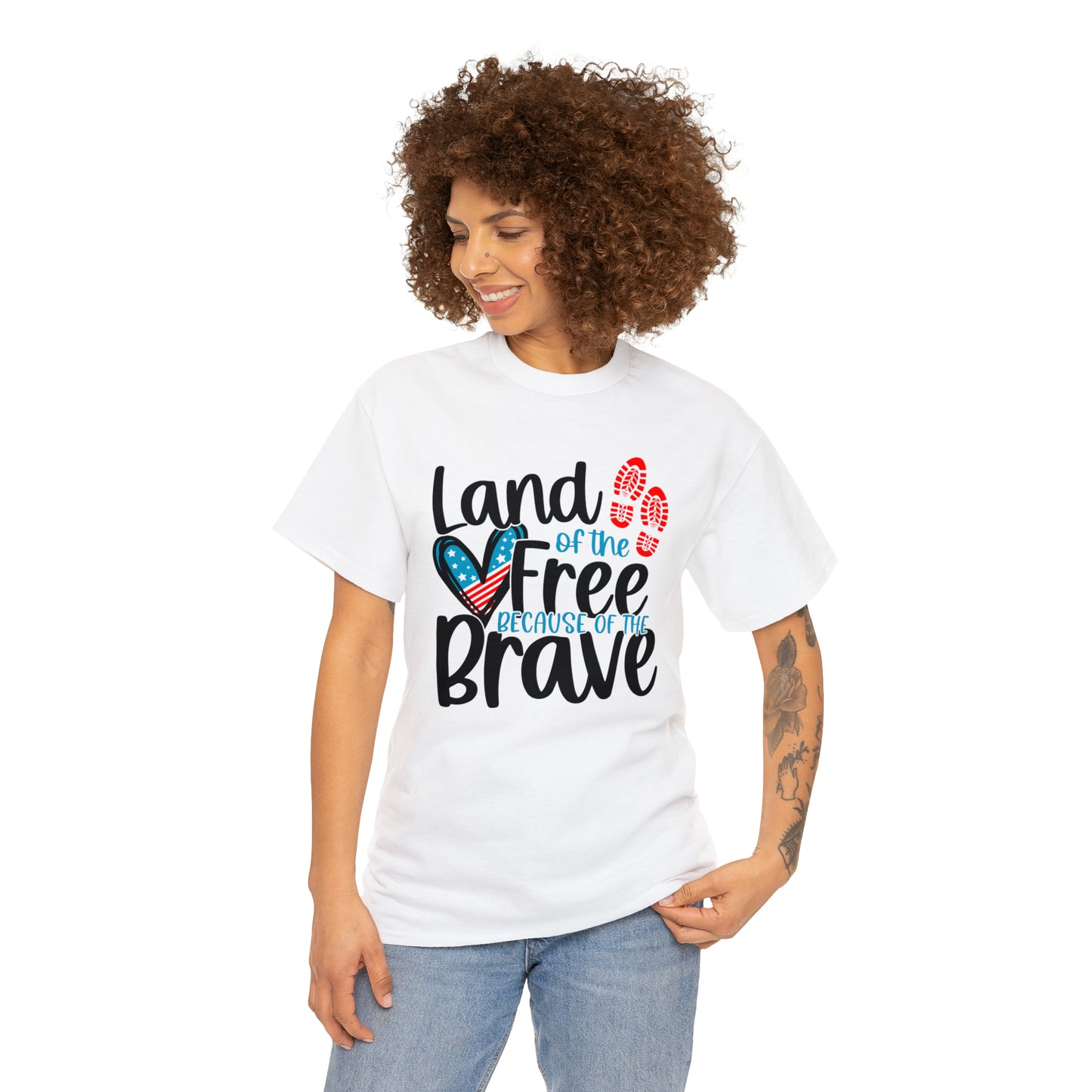 Land of the Free Because of the Brave Unisex Tee