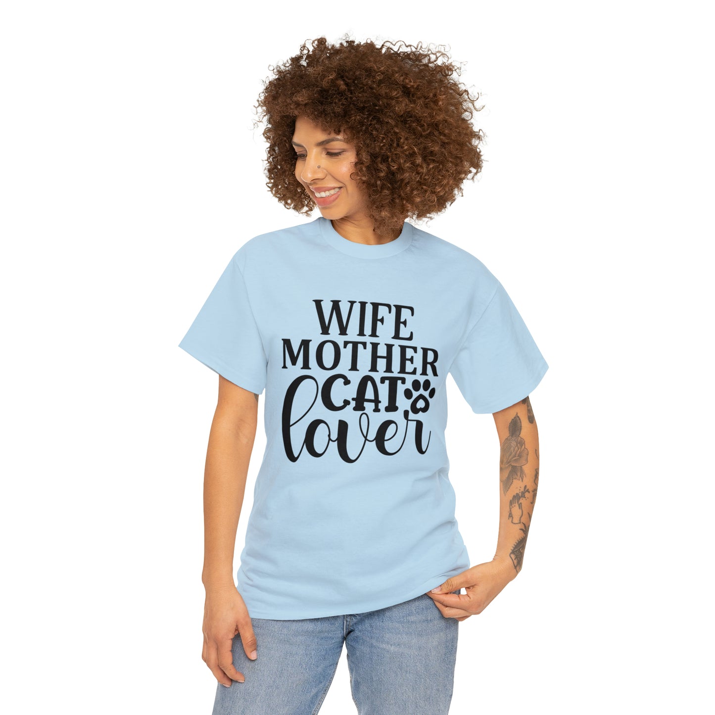 Wife Mother Cat Lover Tee