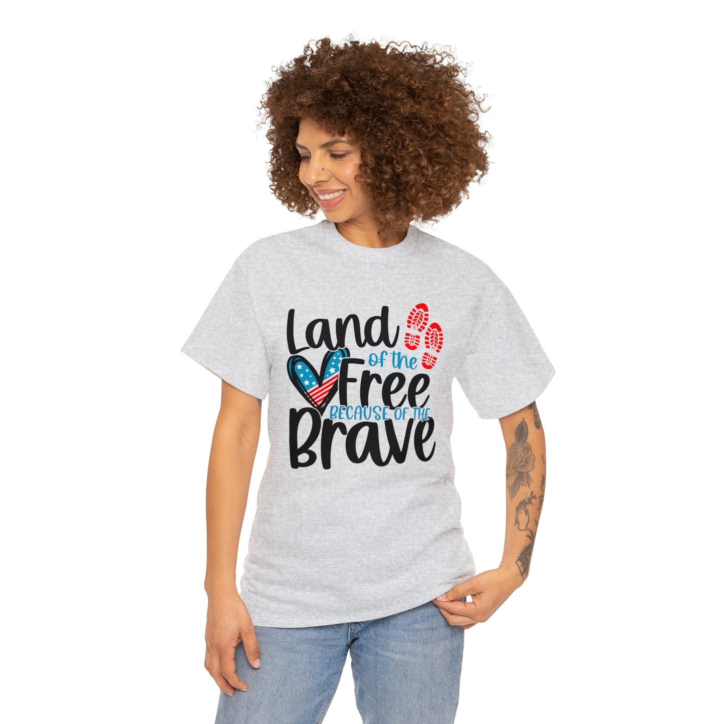 Land of the Free Because of the Brave Unisex Tee
