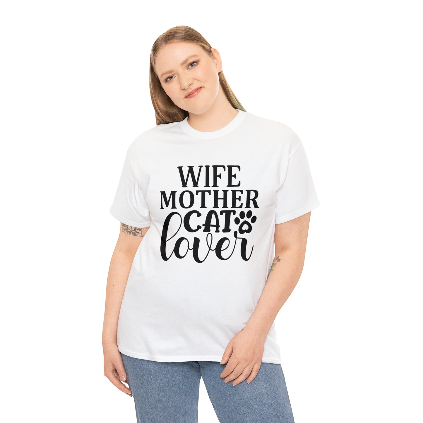 Wife Mother Cat Lover Tee