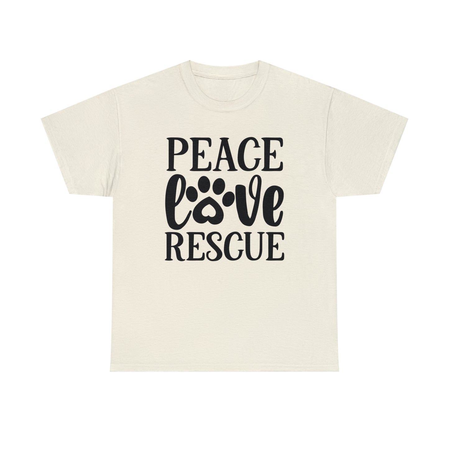 Peace Love Rescue Unisex Tee