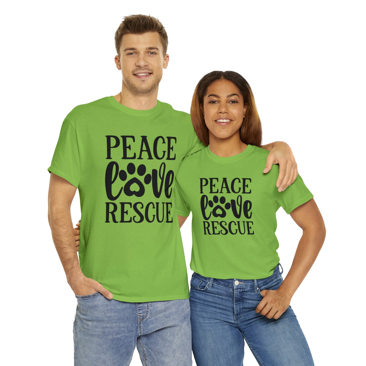 Peace Love Rescue Unisex Tee