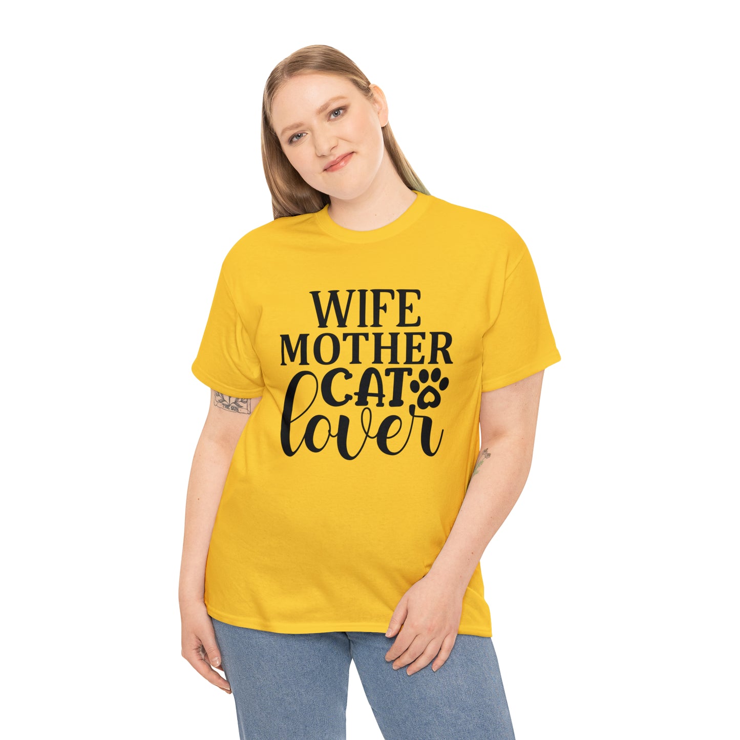 Wife Mother Cat Lover Tee