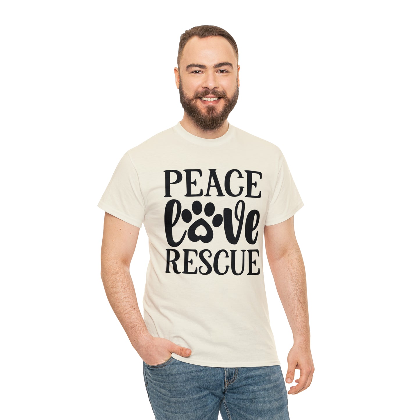 Peace Love Rescue Unisex Tee