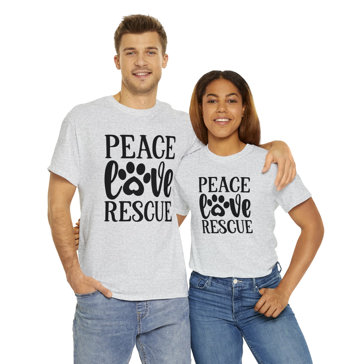 Peace Love Rescue Unisex Tee