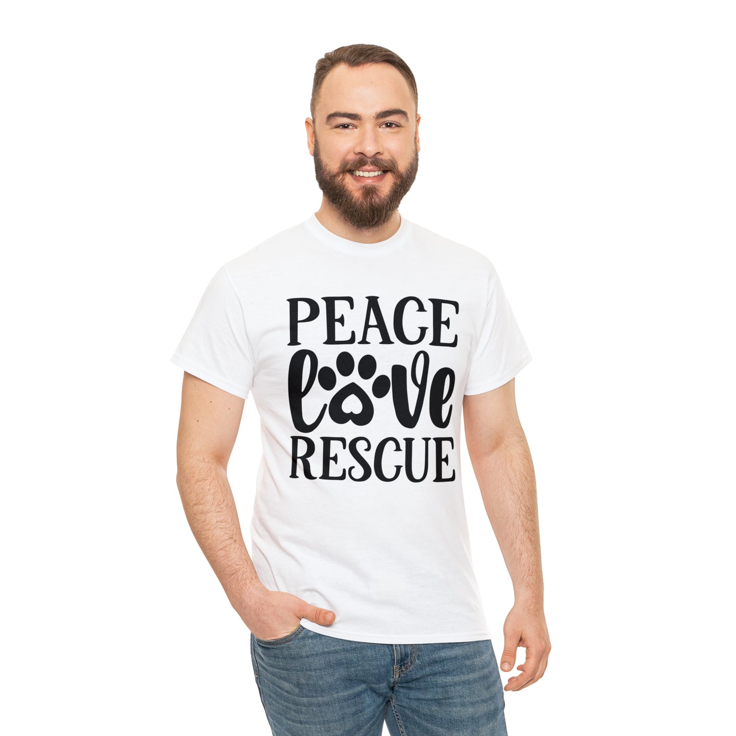 Peace Love Rescue Unisex Tee