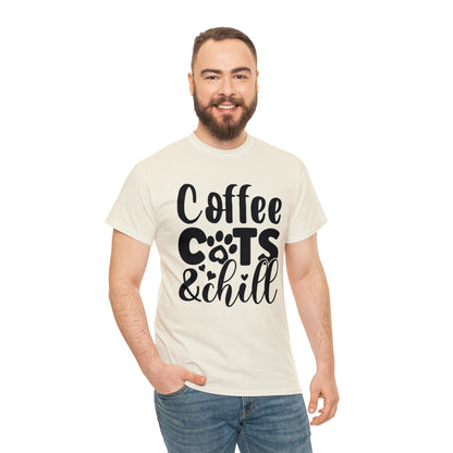 Coffee Cats and Chill Unisex Tee